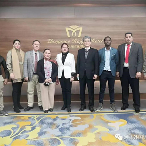 河北外国语学院9名外籍专家参加在冀外籍人士代表迎新年联谊会