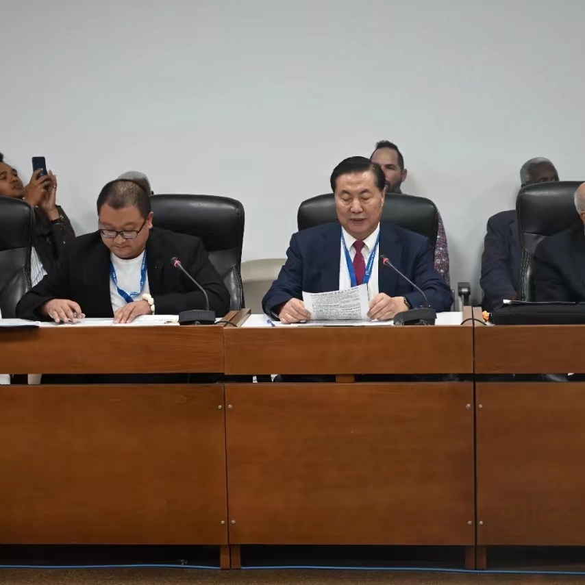 河北外国语学院董事长、校长孙建忠院士在第十四届国际高等教育大会上做主旨报告